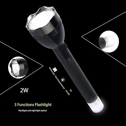 Care4 Care 4 HIGH Power Plastic Flashlight (Black) Torch - Image 2