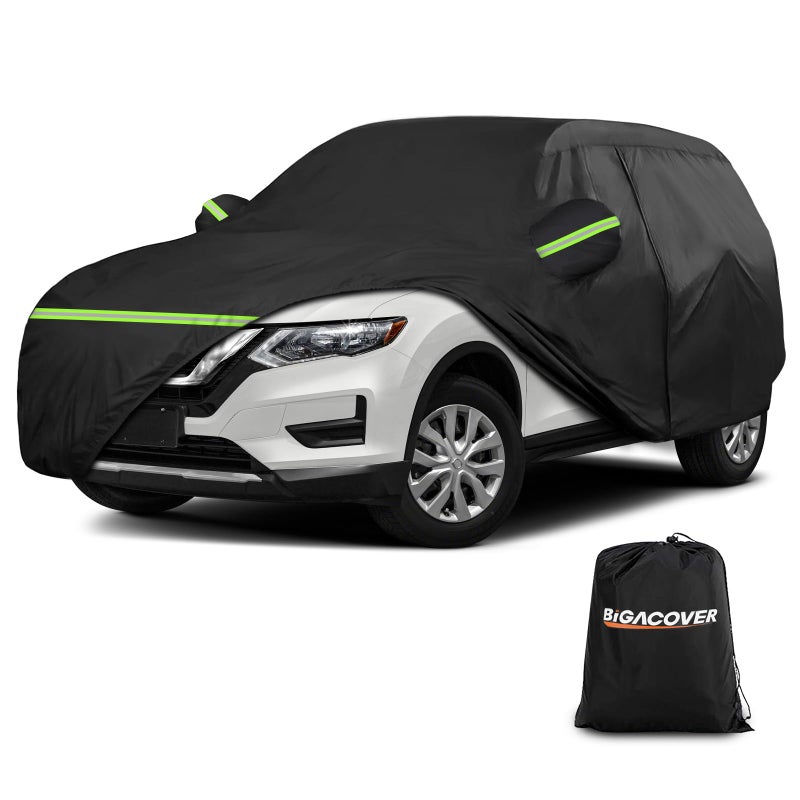 SUV for Nissan Rogue Full Car Cover Waterproof All Weather Outdoor Car Covers with Zipper and Soft Cotton Lining Windproof Heavy Duty Protection Compatible with 20082025 Nissan Rogue SUV