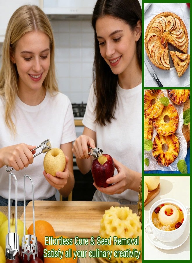 BADAO 2PCS Apple Corer Tool,Bell Pepper Corer Seed Remover Tool,Stainless Steel Fruit Vegetable Corer Tool Kitchen Gadget for Pineapple,Pear,Tomato,Jalapeno Corer Tool Pepper Seed Corer,Easy to Clean - Image 5