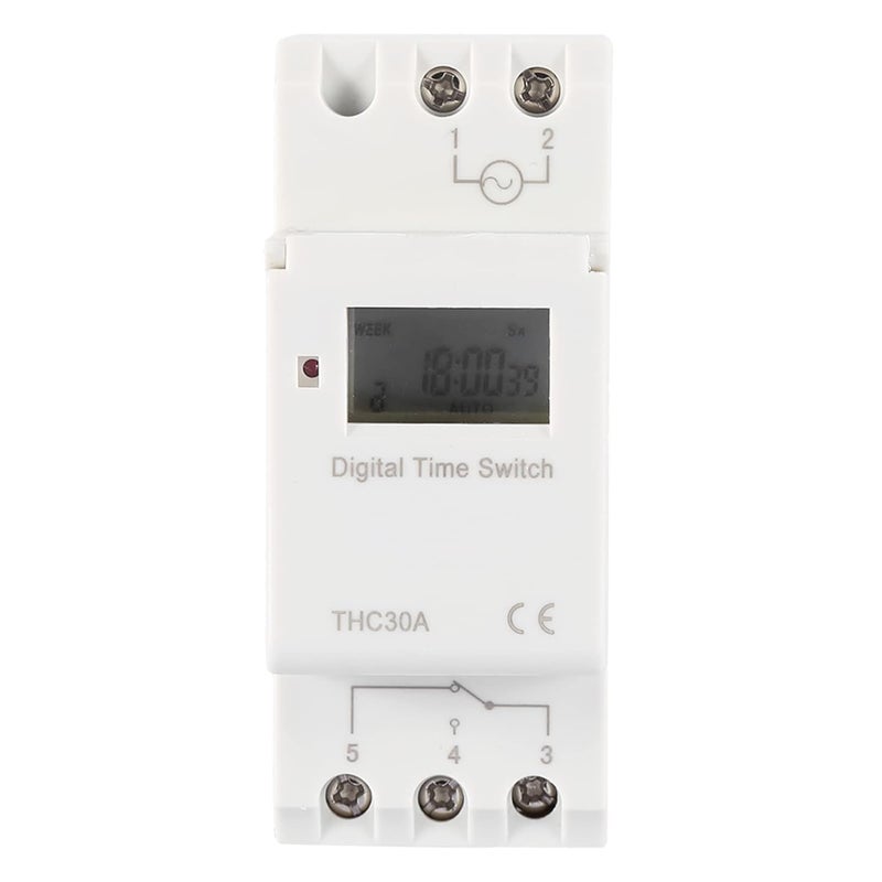Respicefinem THC 30A Programmable Digital Timer Switch 110V AC DC Multi Voltage - Image 1