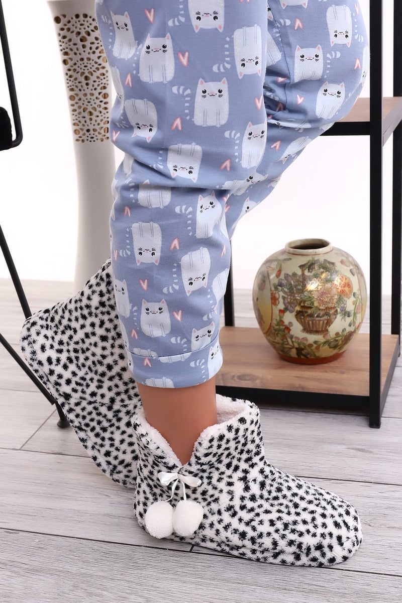 Redplay Rd EB321 Dotted Patterned Women's Slippers Home Boots Home Shoes - Image 3