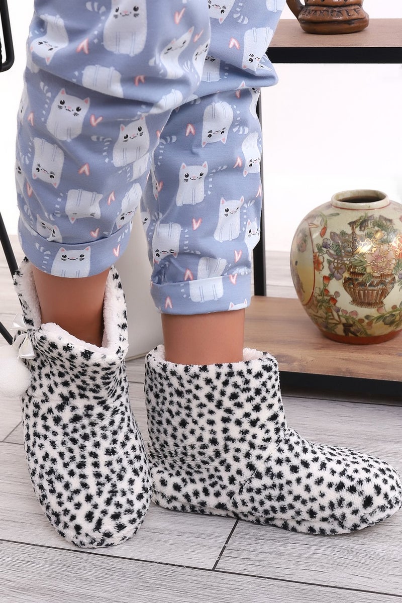 Redplay Rd EB321 Dotted Patterned Women's Slippers Home Boots Home Shoes - Image 4