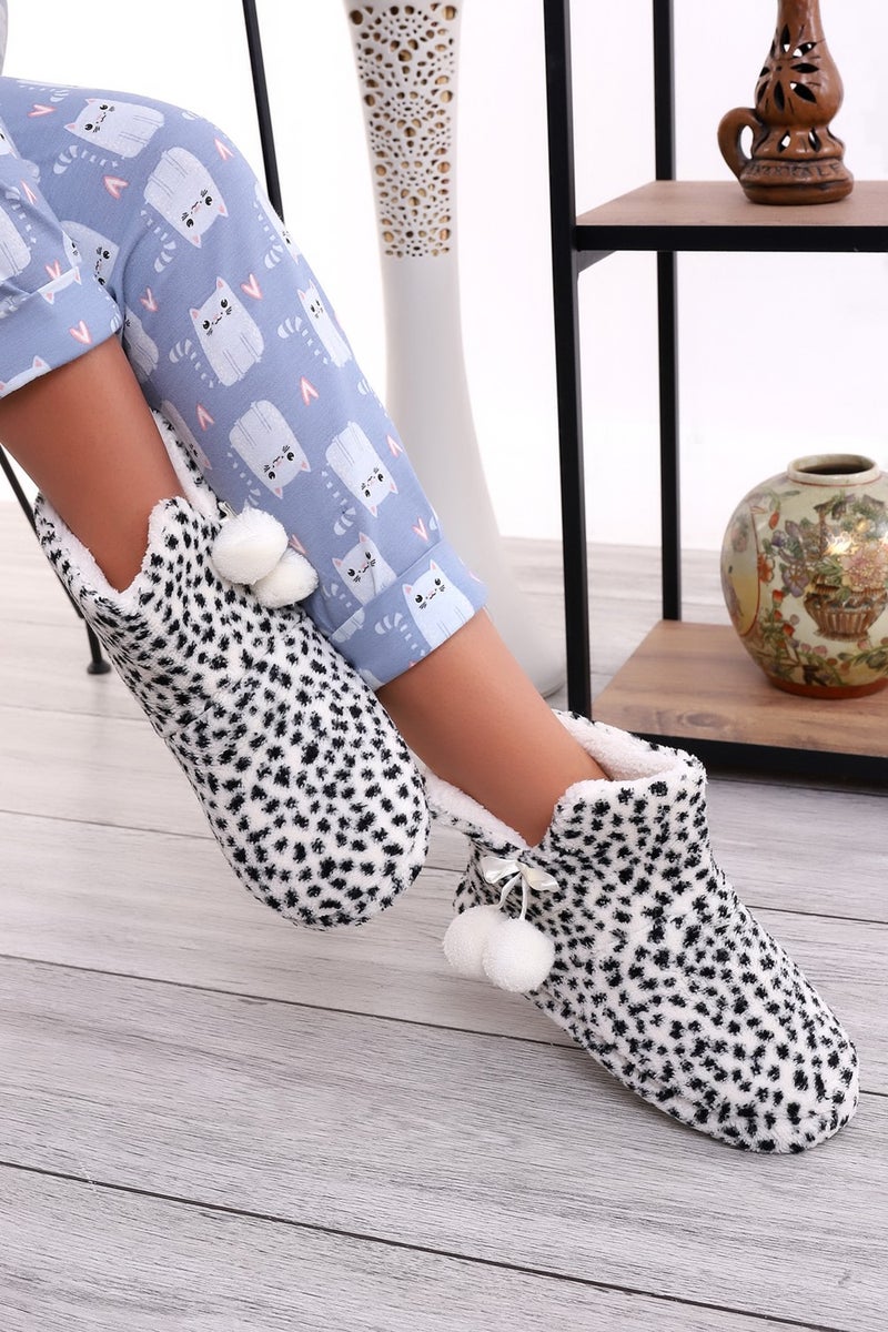 Redplay Rd EB321 Dotted Patterned Women's Slippers Home Boots Home Shoes - Image 5
