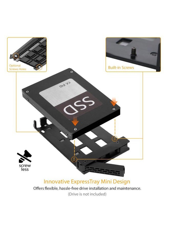 Icy Dock 6 Bay 2.5” SATA HDD/SSD Hot Swap Tool-Less Backplane Enclosure with Dual Cooling Fan for 5.25” Bay | ExpressCage MB326SP-B - Image 5