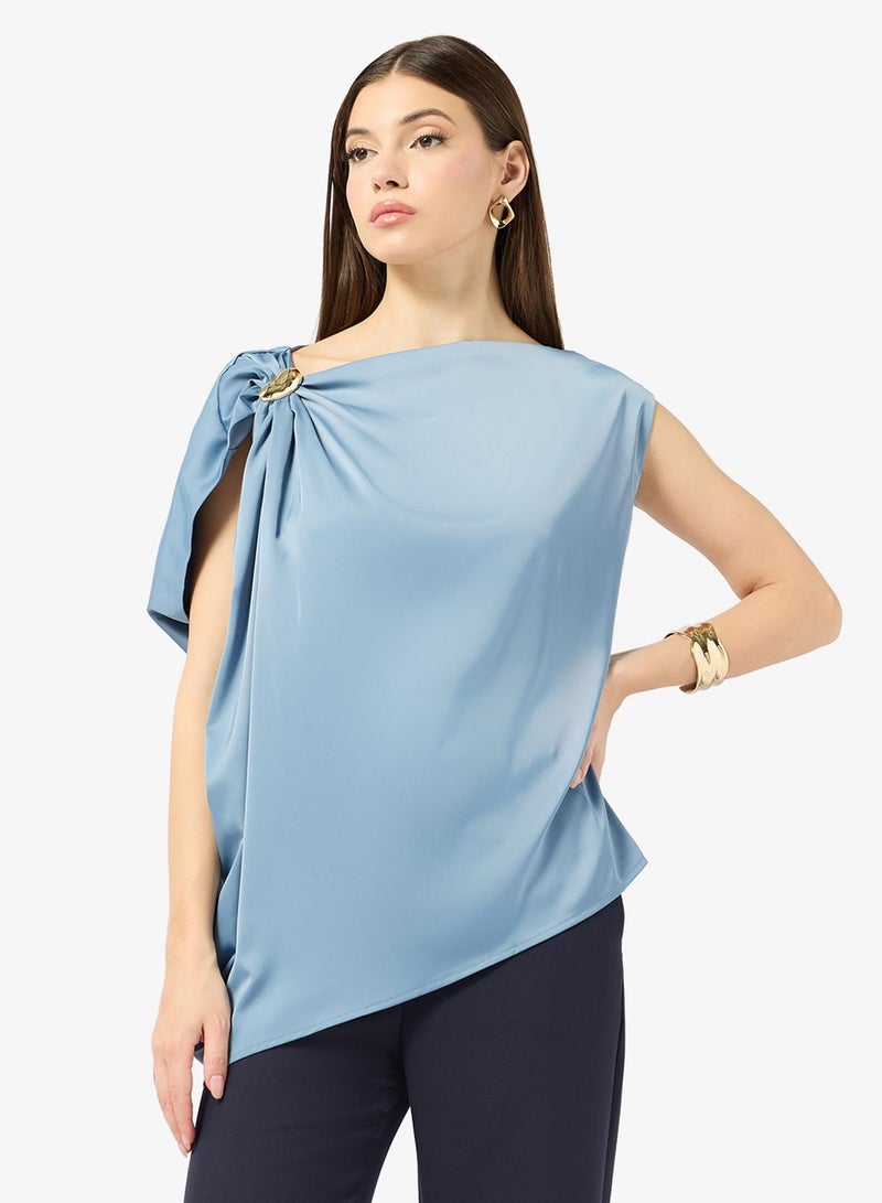 ELLA Blouse With Knot Detail - Image 1