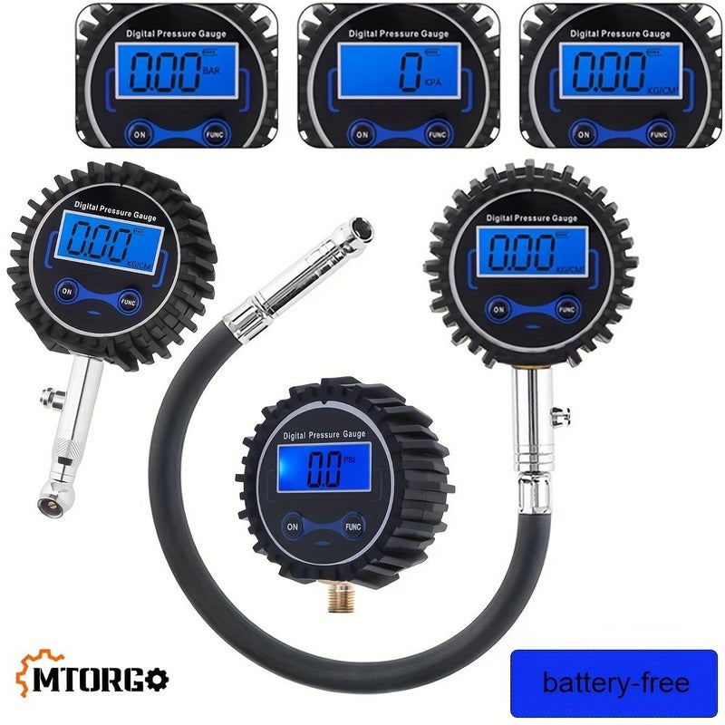 1pc Portable ABS Metal Precision Electronic Digital Tire Measuring Instrument 0-300PSI - Image 1