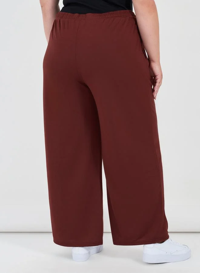 Styli Plus Size Wide Leg Joggers