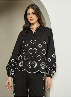 Embroidered Schiffli Balloon Sleeve Collared Shirt - pzsku/Z5E5B68A9627C5282206CZ/45/_/1740664415/5f0a1a1b-14a8-4710-8546-850b2e847455