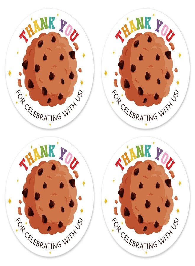BOBYIYI 40pcs Cookies Thank You Stickers One Sweet Cookie Birthday Party Favor Stickers Cookie Themed Favors Tags for Gift Bags - Image 1