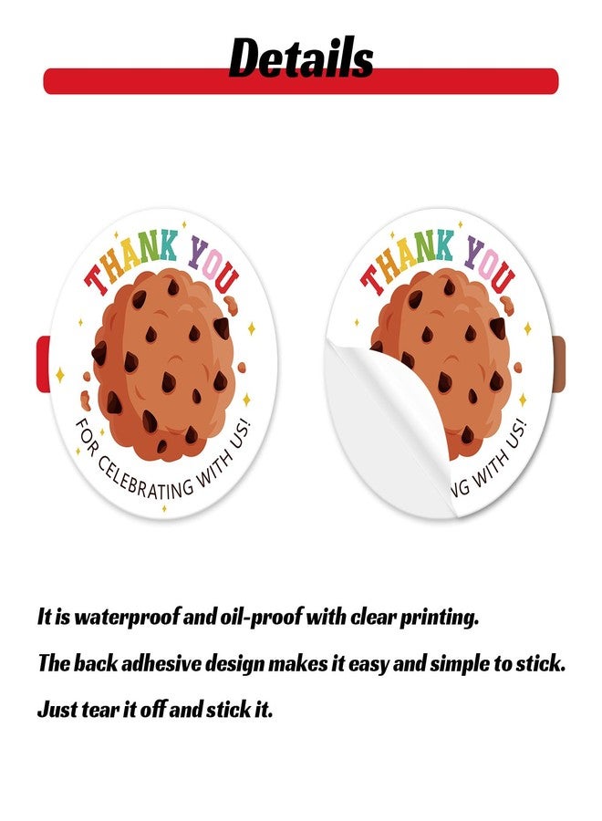 BOBYIYI 40pcs Cookies Thank You Stickers One Sweet Cookie Birthday Party Favor Stickers Cookie Themed Favors Tags for Gift Bags - Image 3