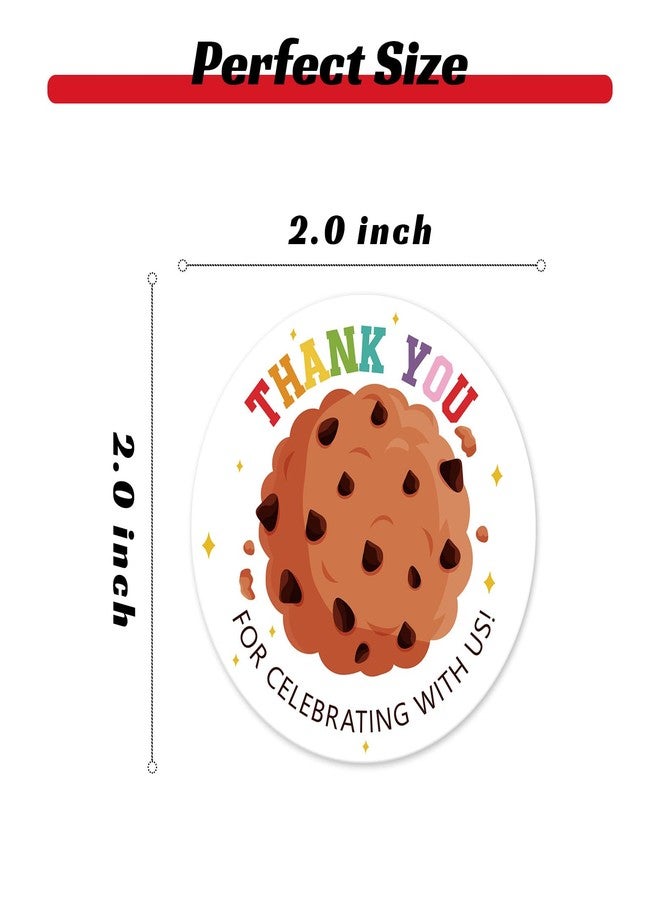 BOBYIYI 40pcs Cookies Thank You Stickers One Sweet Cookie Birthday Party Favor Stickers Cookie Themed Favors Tags for Gift Bags - Image 2