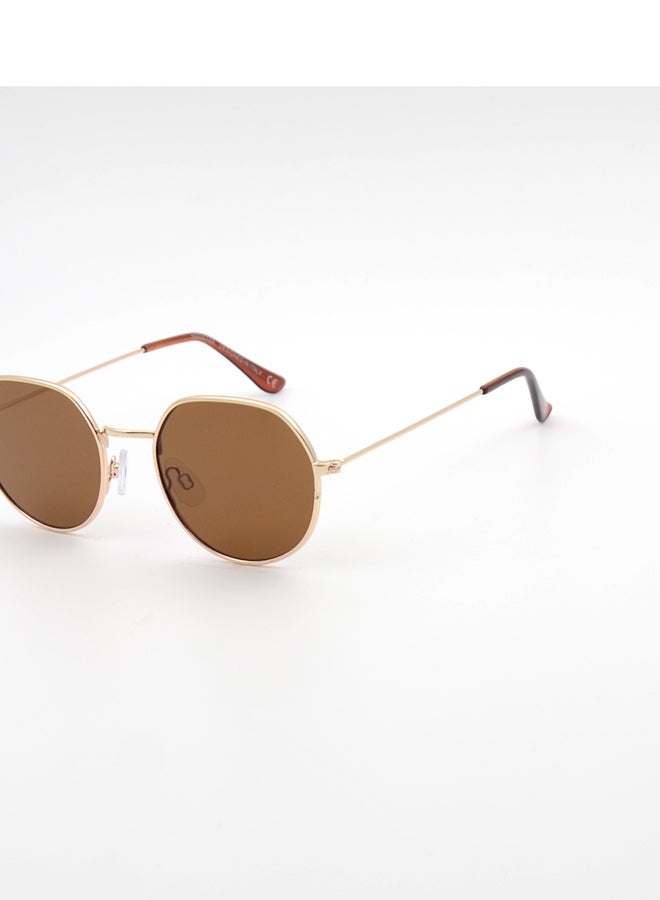MADEYES نظارات شمسية للنساء بحماية من الأشعة فوق البنفسجية EE23M507-5 - ذهبية/بنية - Image 2