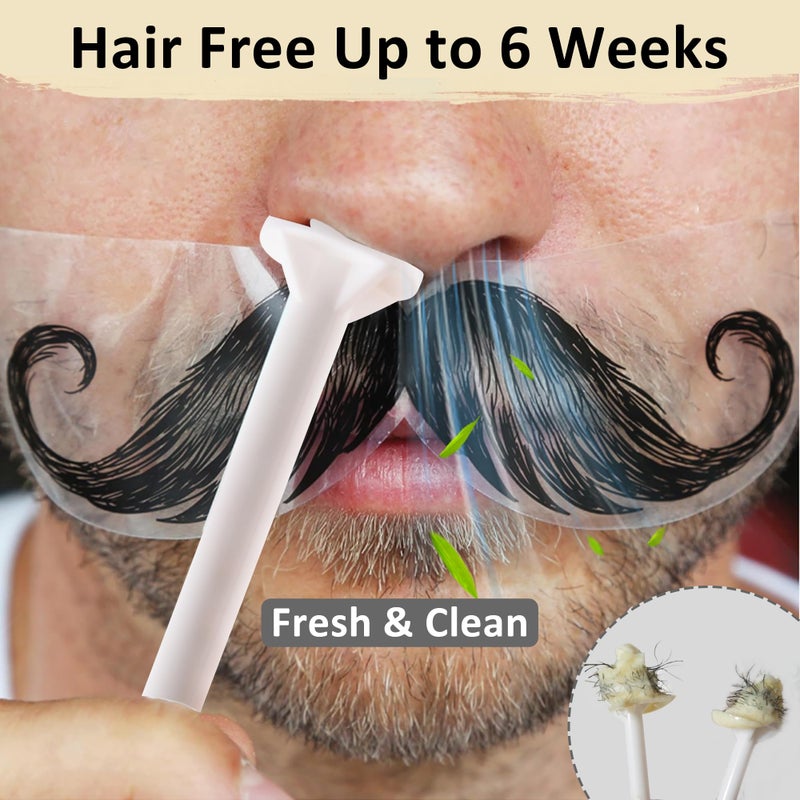 Maxpearl Hair Removal Waxing kit for Men, Nose & Ear Wax Kit with Silicone Pot - Hair Removal for Unwanted Coarse Male Body Hair - Mustache, Eyebrows, Underarms, Back, Chest, Legs and More - Image 4