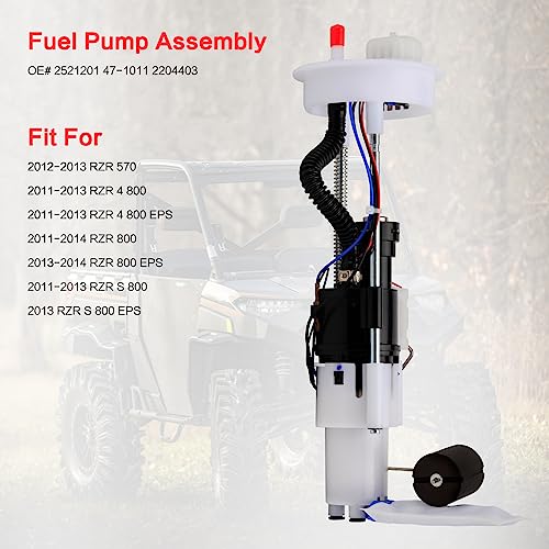 smotrcc 47-1011 Fuel Pump Assembly with Tank Seal Compatible with Polaris RZR 800 /RZR 800 S/RZR 4 800/RZR 4 S 800 EFI EPS 2011-2014 RZR 570 2204403 2204502 2521116 2521204 - Image 2