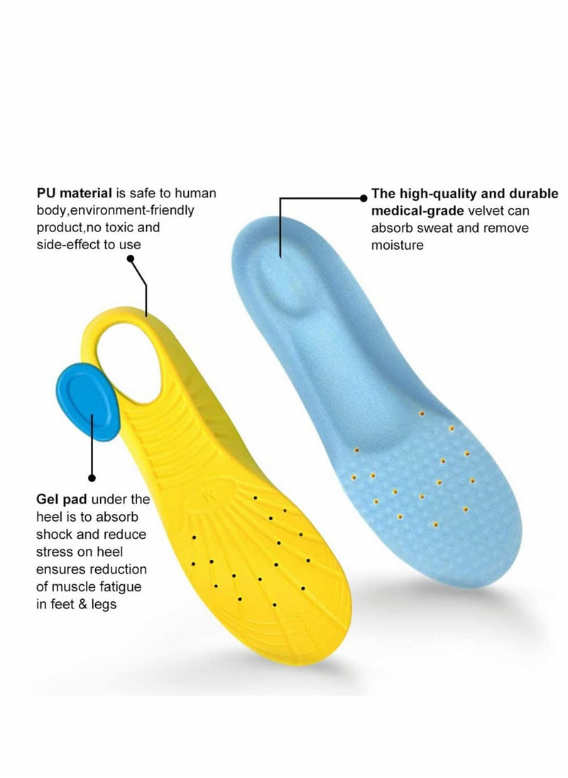 Excefore Memory Foam Insoles, PU Orthotic Sport Insoles, Comfortable Breathable, Shock Absorption and Relieve Foot Pain, Plantar Fasciitis Arch Support Insoles (Men 41-46/ Women 42-47)  - Image 4