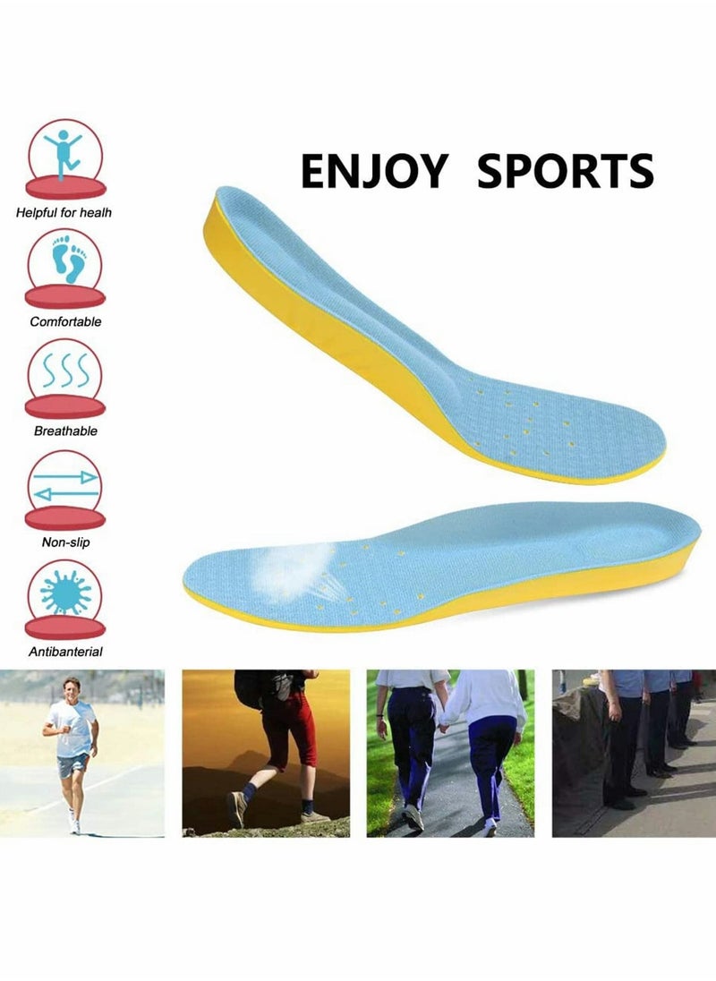 Excefore Memory Foam Insoles, PU Orthotic Sport Insoles, Comfortable Breathable, Shock Absorption and Relieve Foot Pain, Plantar Fasciitis Arch Support Insoles (Men 41-46/ Women 42-47)  - Image 5