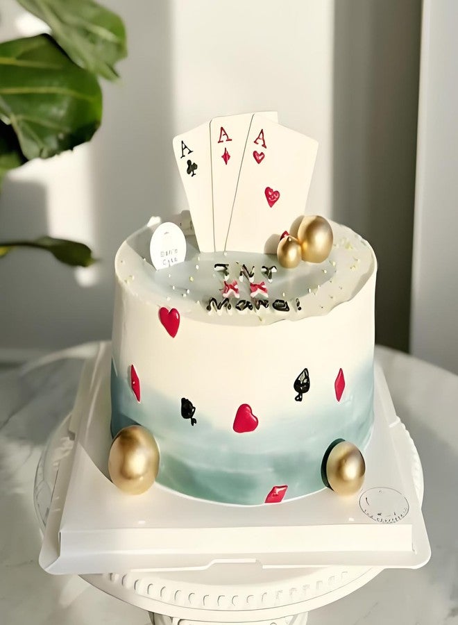 acvcatto Playing Card Silicone Molds Set, Poker Theme Cake Decorating Kit with Mustache and Bow Ties Fondant Molds, for Father's Day Cupcake Topper Candy Sugar Craft Gum Paste Clay Resin - Image 4