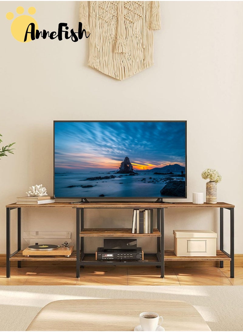AnneFish 180*40*52cm TV Stand Table For TV Up To 75 Inch Storage Shelves Modern Entertainment Center and Industrial Media TV Console Table for Home Living Room  - Image 2