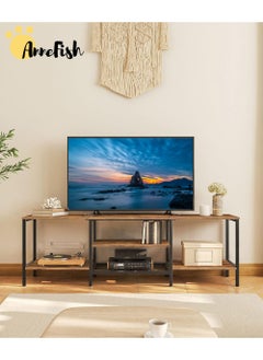 AnneFish 180*40*52cm TV Stand Table For TV Up To 75 Inch Storage Shelves Modern Entertainment Center and Industrial Media TV Console Table for Home Living Room  - Image 2