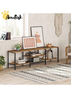 AnneFish 180*40*52cm TV Stand Table For TV Up To 75 Inch Storage Shelves Modern Entertainment Center and Industrial Media TV Console Table for Home Living Room  - Image 3