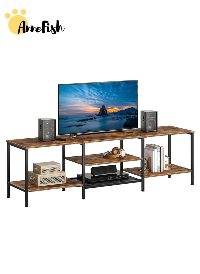 AnneFish 180*40*52cm TV Stand Table For TV Up To 75 Inch Storage Shelves Modern Entertainment Center and Industrial Media TV Console Table for Home Living Room  - Image 4