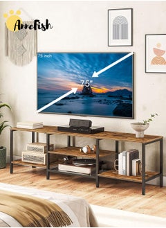 AnneFish 180*40*52cm TV Stand Table For TV Up To 75 Inch Storage Shelves Modern Entertainment Center and Industrial Media TV Console Table for Home Living Room  - Image 1
