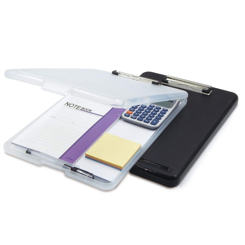OFFIDIX Clipboard Storage Box Transparent Plastic Paper Clipboard Paper Holder Storage Clip Board Ideal for School, Home and Office Use - Image 5