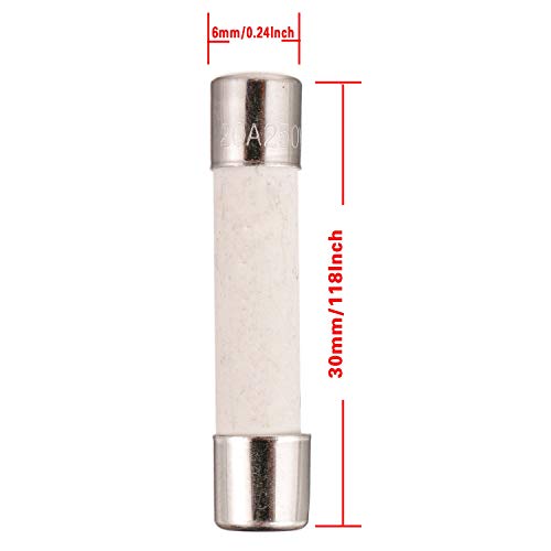 BOJACK Microwave Fuse 20a Ceramic Fuse 20 Amp 250V Slow-Blow Compatible and Universal Replacement for WB27X10388 and Other Microwaves - Image 2