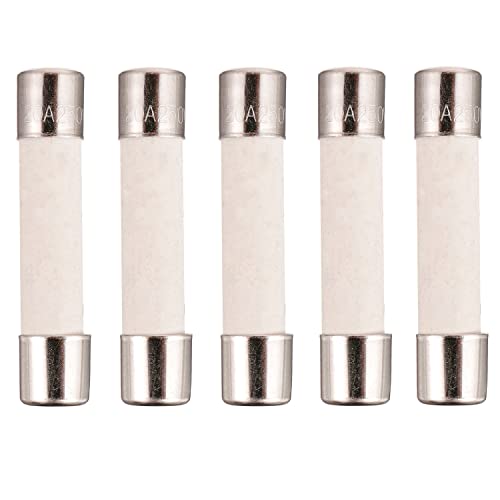 BOJACK Microwave Fuse 20a Ceramic Fuse 20 Amp 250V Slow-Blow Compatible and Universal Replacement for WB27X10388 and Other Microwaves - Image 1