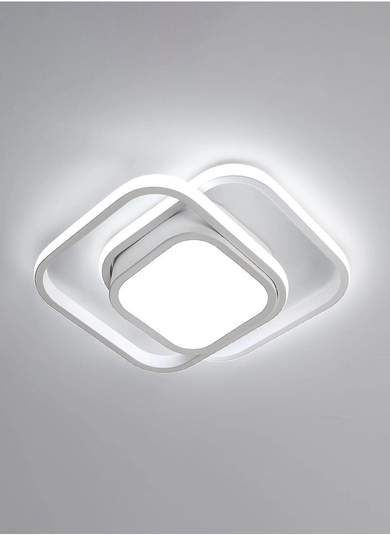 Goeco Modern Double Square LED Ceiling Light Cool White 6500K  - Image 1