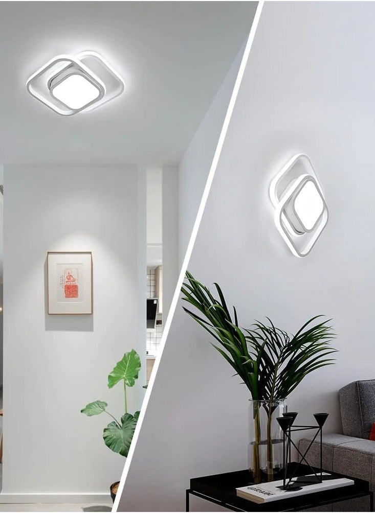 Goeco Modern Double Square LED Ceiling Light Cool White 6500K  - Image 4