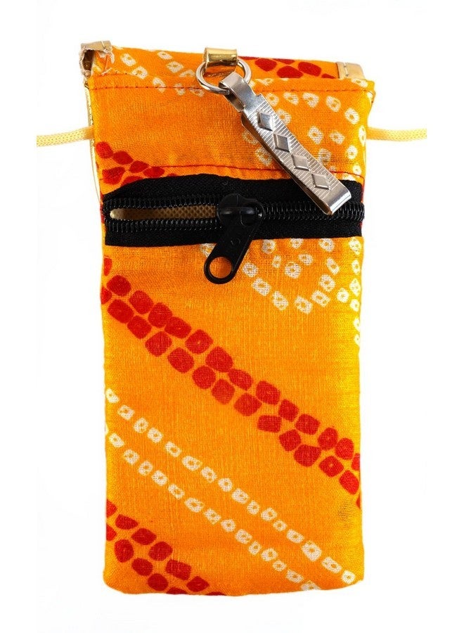 SUMERA WARQ Mobile Pouch Cover for Women Designer Multicolor Handmade Ethnic with Sling & Clip - Image 2
