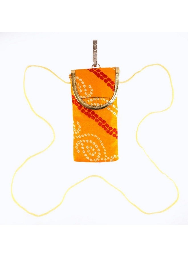 SUMERA WARQ Mobile Pouch Cover for Women Designer Multicolor Handmade Ethnic with Sling & Clip - Image 3
