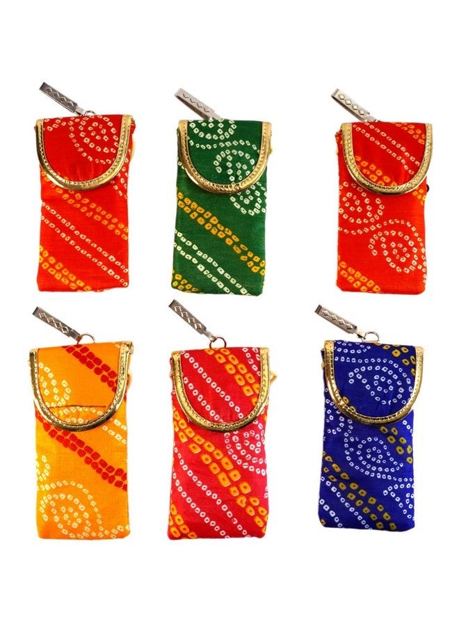 SUMERA WARQ Mobile Pouch Cover for Women Designer Multicolor Handmade Ethnic with Sling & Clip - Image 5