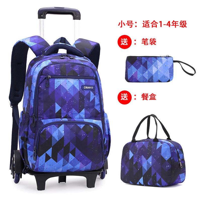 Daifa Natural Fish Tie-Rod Schoolbag Set – High-Capacity Backpack for Boys and Girls - Image 1