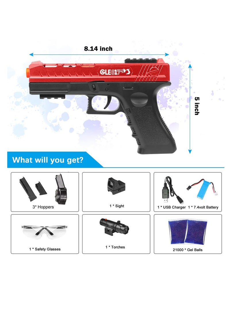 Moonmen Gel Balls Blaster Gle817 Pistol Toy Gun Hydrogel Impact Game/Hydrogel- Ball Blaster Toy for Children's Outdoor Team Game Live CS Battles Cosplay - Image 2