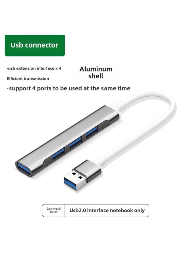 Type-C Extender HUB Hub Docking Station USB C One-to-Four Computer Splitter USB Expansion Dock-Color:Usb 2.0 One To Four Gray - Image 1
