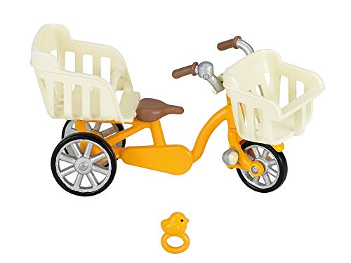 Epoch Sylvanian Families furniture three people riding bicycle - Image 1