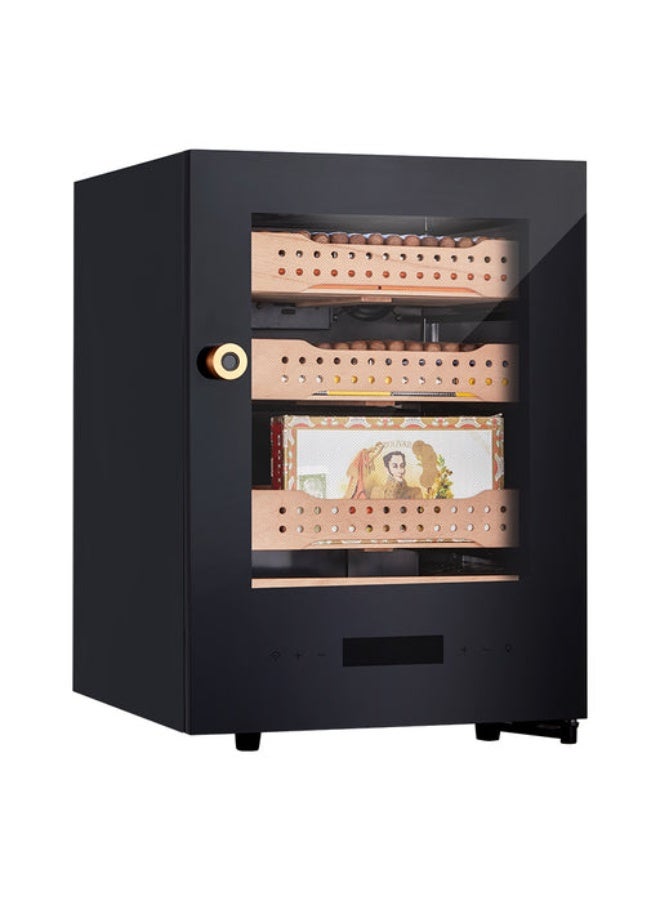 Afidano Electric Cigar Humidor 400 Capacity, Dual-Zone Smart Humidifier with Touchscreen & App Control, Fingerprint Lock, Spanish Cedar Drawers, Quiet Operation AFIDANO-B1 BLACK - Image 1