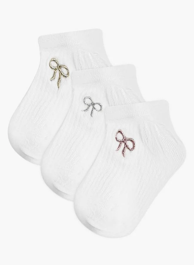 سيليست Pack of 3 Invisible Cotton Socks
