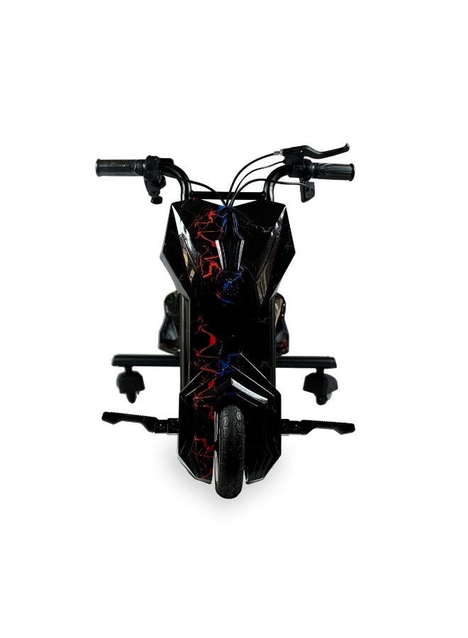 GOLD MANTIS 36V Electric Drift Trike for Kids – 3-Wheel Battery Ride-On Drifting Bike with LED Lights, 360° Spin & Powerful Motor – Stylish Black Lightning Edition for Outdoor Fun - Image 3