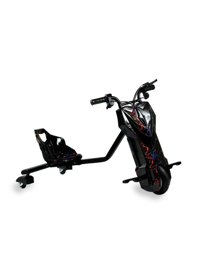 GOLD MANTIS 36V Electric Drift Trike for Kids – 3-Wheel Battery Ride-On Drifting Bike with LED Lights, 360° Spin & Powerful Motor – Stylish Black Lightning Edition for Outdoor Fun - Image 2