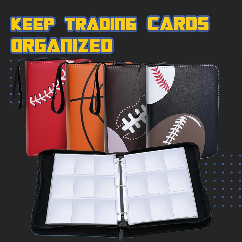 Neato Tek Football Card Binder, 9 Pocket Sports Card Binder, 720 Double Sided Pocket Waterproof Binder, Baseball trading cards Zipper Album, Expandable, Compatible with Gaming Cards, Yugioh, MTG and Other TCG - Image 5