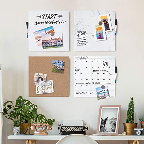 U Brands Cork Canvas Bulletin Board, 14" x 14" Inches, Frameless (463U00-04) - Image 3