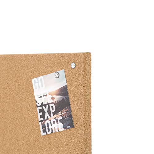 U Brands Cork Canvas Bulletin Board, 14" x 14" Inches, Frameless (463U00-04) - Image 4