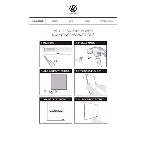 U Brands Cork Canvas Bulletin Board, 14" x 14" Inches, Frameless (463U00-04) - Image 5