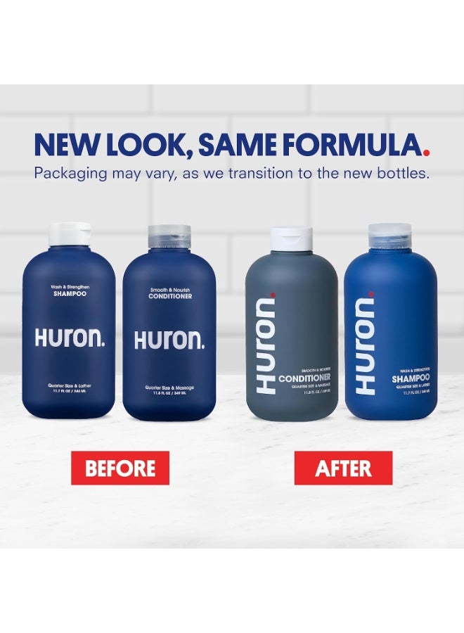 Huron Hair Duo | Nourishing Shampoo & Conditioner Set for Men | Cleanse, Strengthen & Hydrate | Sulfate-Free, Paraben-Free, Vegan | Designed for Daily Use on All Hair Types (2 Pack) - Image 3