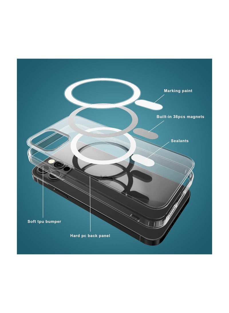 Compatible with iPhone 11 Pro clear Phone Case, Ultra-Thin Anti-Fall Anti-Scratch Anti-Yellow Silicone Protective Cover, for Magsafe Charger, Transparent(5.8 inch)  - Image 2