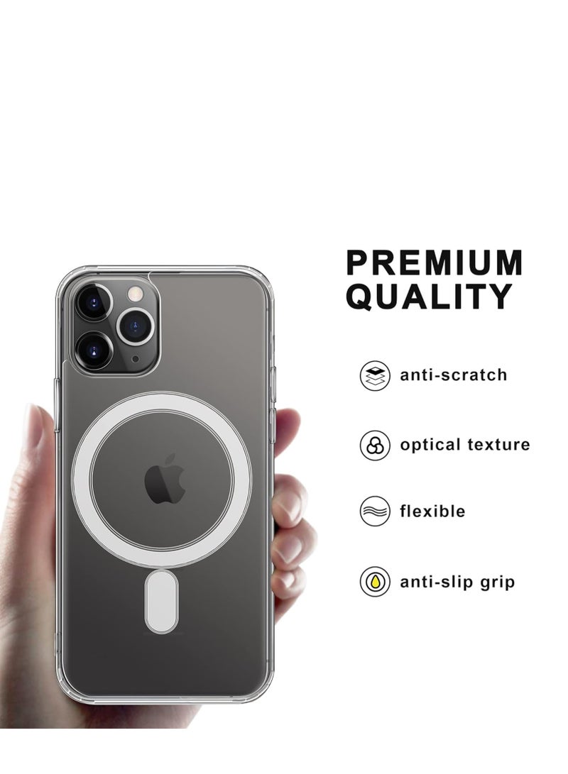 Compatible with iPhone 11 Pro clear Phone Case, Ultra-Thin Anti-Fall Anti-Scratch Anti-Yellow Silicone Protective Cover, for Magsafe Charger, Transparent(5.8 inch)  - Image 3