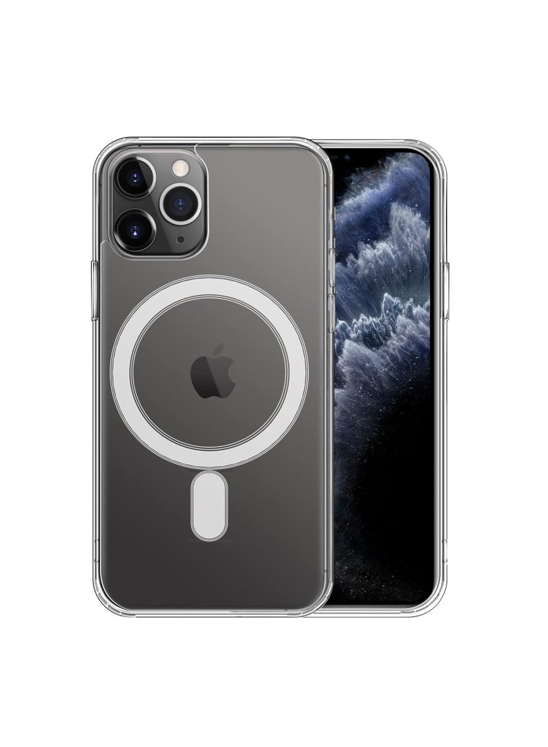 Compatible with iPhone 11 Pro clear Phone Case, Ultra-Thin Anti-Fall Anti-Scratch Anti-Yellow Silicone Protective Cover, for Magsafe Charger, Transparent(5.8 inch)  - Image 1